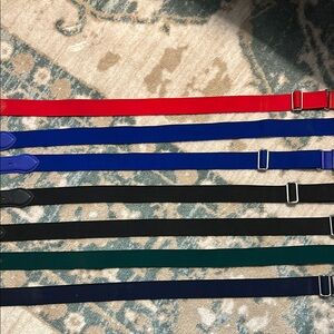 Set of Colorful Adjustable baseball Belts